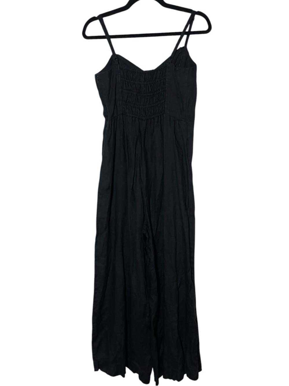 Madewell Black Cami Wide Leg Jumpsuit Size 4 Boho Western preppy linen - Picture 6 of 9